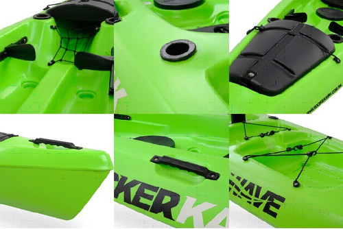 Imagen 3 de 10 de Kayak Rocker Wave 1 Persona Asiento Rigido Remo Doble