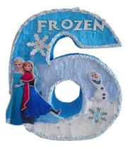 Comprar Piñata Luzpinarte Numero Temático Celeste Frozen Numero Tematico Mediana