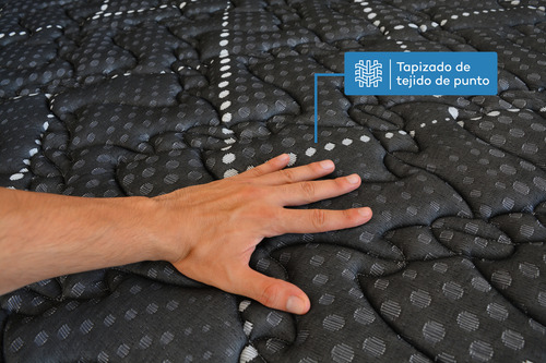 Colchón Viggo Rubí 160x190 Cm 260 Kg Alta Densidad Negro