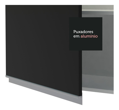 Armario de aire Madesa Glamy, 40 cm, 1 puerta, color blanco/negro
