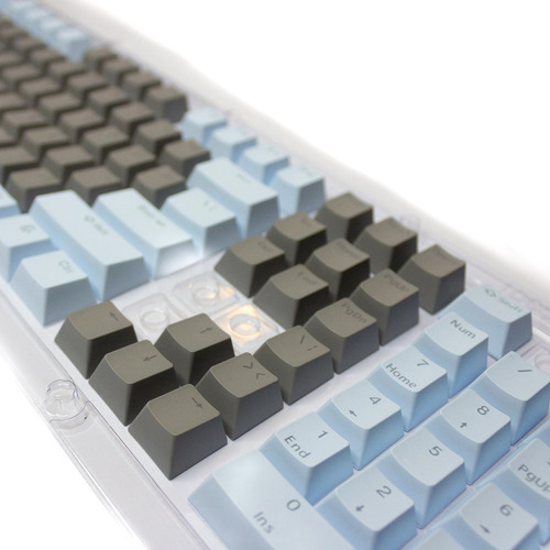 Keycaps Set Color Celeste Pastel + Gris