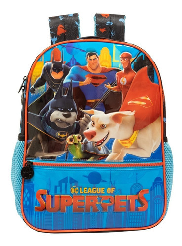 Mochila 14 Dc Super Pets R - 10753 - Artigo Escolar Cor Azul