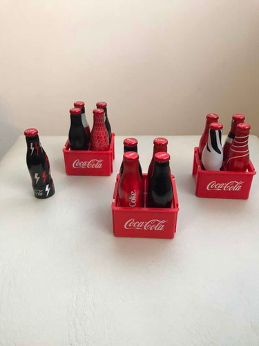 Mini Garrafas Coca-cola Galera Caixa Original E Engradados
