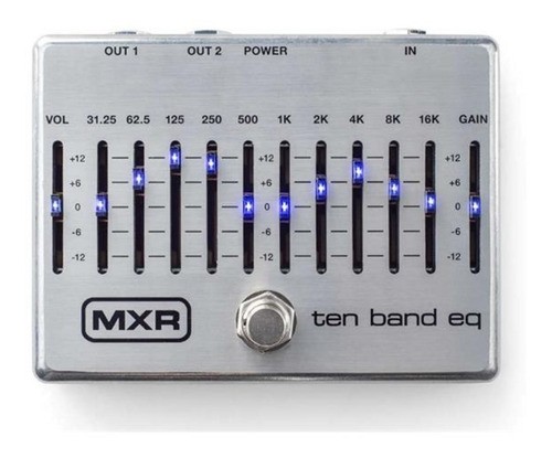 Imagen 1 de 2 de Pedal Ecualizador Mxr M-108s 10 Band Eq Silver