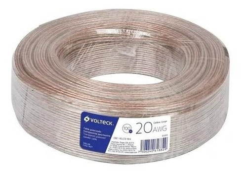Imagen 1 de 4 de Cable Para Bocina 20 Awg Polarizado 100 M Volteck 46271