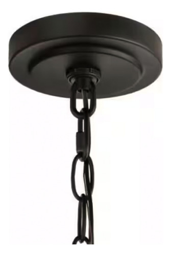 Lampara De Techo 18'' Colgante Rustico Para Comedor 3 Luces Estructura Negro