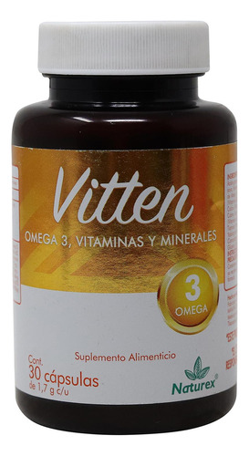 Vitten 30 Cápsulas 1.7 G Omega 3, Vitaminas Y Min Sabor Sin Sabor