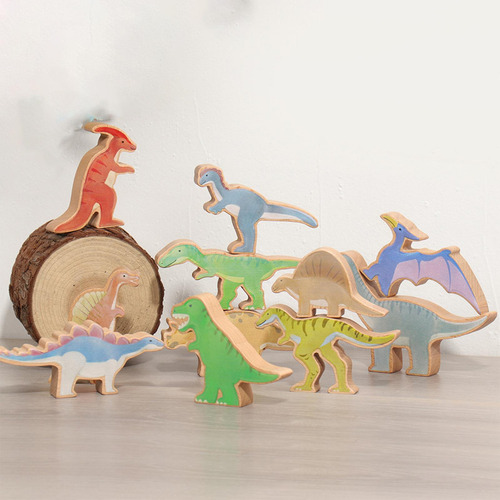 Montessori Bloques De Madera Juguetes De Dinosaurios