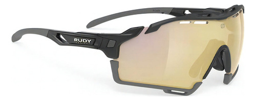 Oculos Rudy Project Cutline Preto Lente Espelhada Dourada Cor Da Lente Dourado