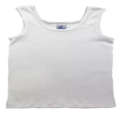 Camiseta Ovejita 100 % Algodón Talla Ss Color Blanco