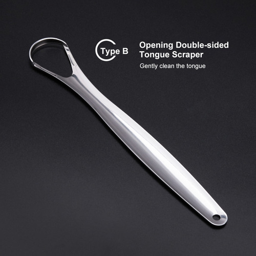 3pcs/set Tongue Scraper Stainless Steel Oral Tongue Cleaner