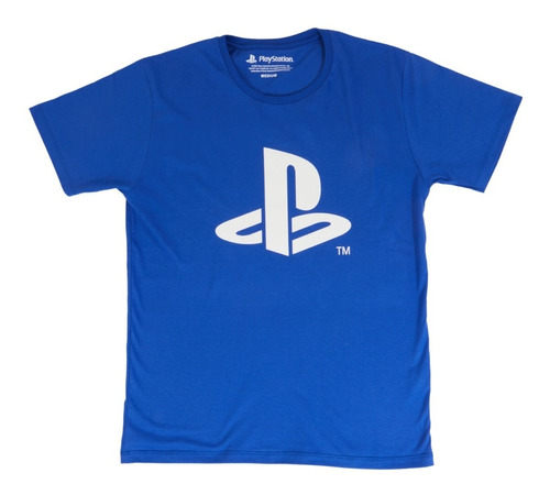 Remera Playstation Logo Gammer Unisex Licencia Adultos/niños