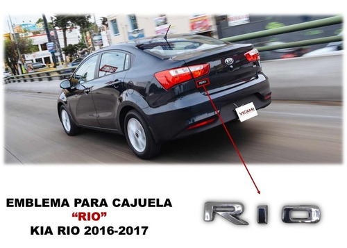 Emblema Para Cajuela Compatible Con Kia Rio 2016-2017