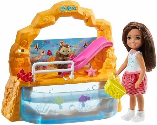Imagem 1 de 8 de Boneca Barbie Club Chelsea E Aquário Playset Nova 2020
