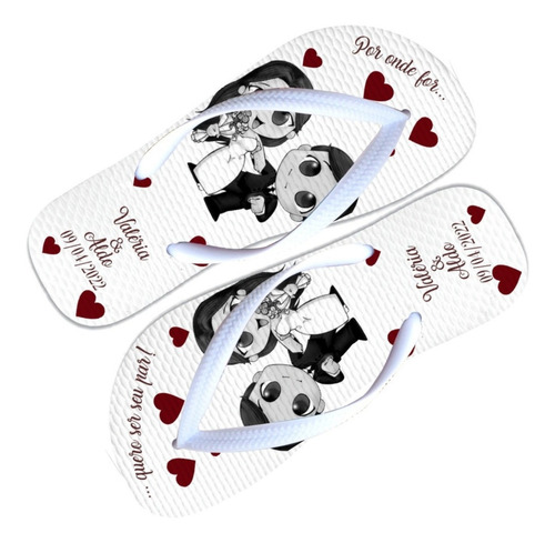 Imagem 3 de 7 de Chinelo Personalizado Para Madrinhas De Casamento Noivinhos