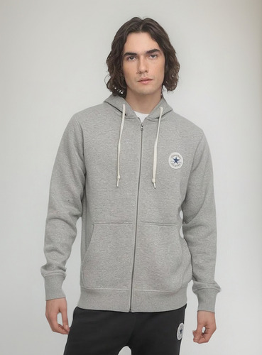 Polerón Hoodie Core Full Zip Gris Converse