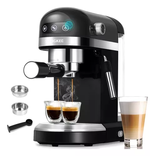 Gevi Máquina de café expreso de 20 bares, cafetera profesional de espresso  con espumador de leche, máquinas de café expreso semiautomáticas compactas