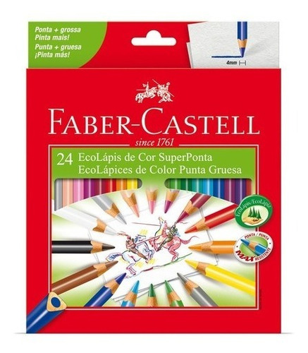 Lapices Faber Castell X 24 Super Mina Ecolapices