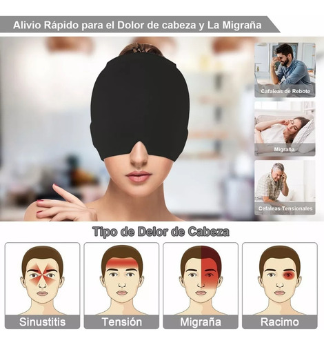 Gorro Para Migraña De Gel Con Compresión Fría Y Caliente