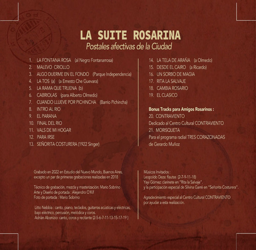 Imagen 2 de 2 de Litto Nebbia Y Adrián Abonizio - La Suite Rosarina - Cd