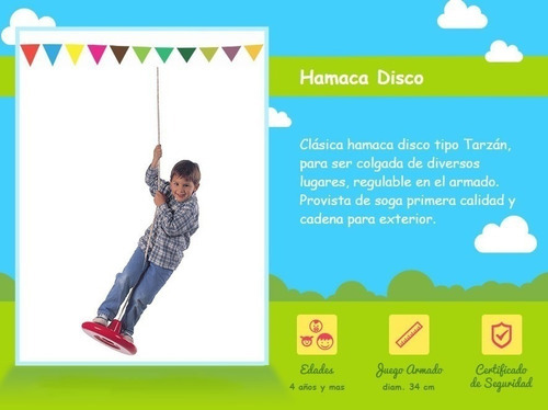 Hamaca Disco Voladora Rotoys Color Roja