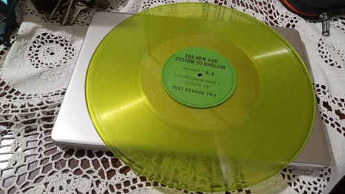 Disco De Vinyl Para Decoración Verde 