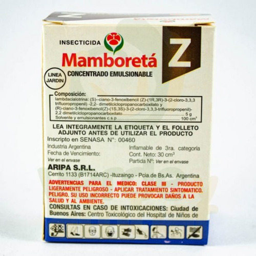 Imagen 2 de 8 de Mamboreta Z 30cc Insecticida Repelente Gusanos Orugas