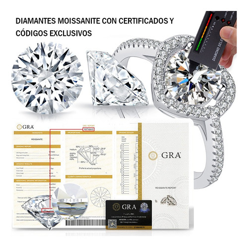 Anillo Compromiso Promesa Boda Corazón Plata Moissanita 1ct