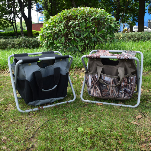 Combo De Taburete Plegable Portátil Y Silla Tipo Mochila