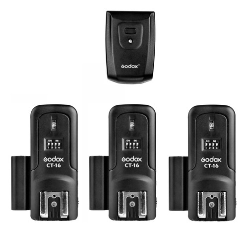 Rádio Flash Triplo Godox Ct16 Com Transmissor E Receptores