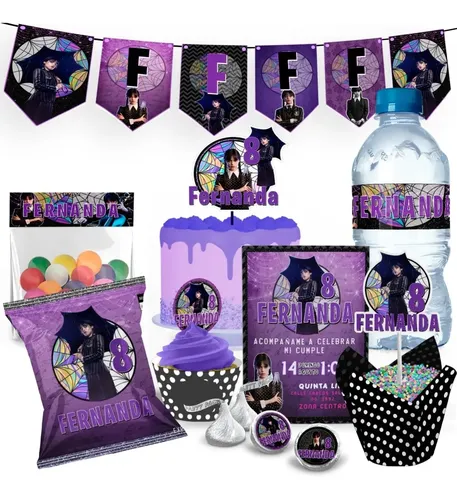 Kit Imprimible Merlina Addams Wednesday Editable | Meses sin interés