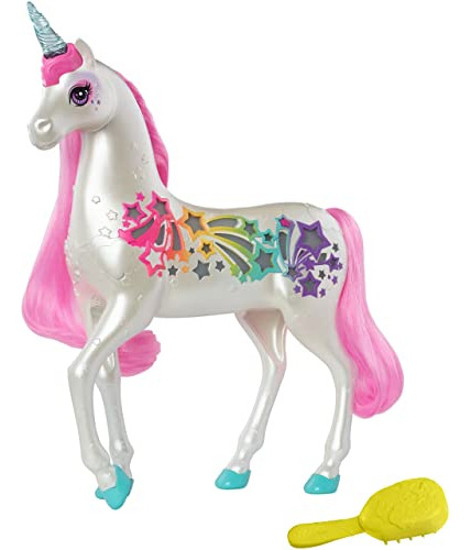 Brush N Sparkle Unicorn De Luces Barbie Dreamtopia