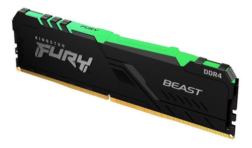 Imagen 3 de 4 de Memoria Pc 8gb Kingston Fury Beast Ddr4 2666mhz Rgb 1