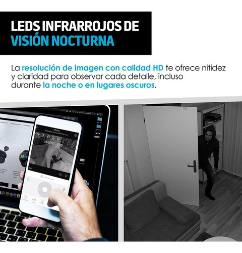 - Cámara De Seguridad Wifi 360° Con Seguimiento Y Detección
