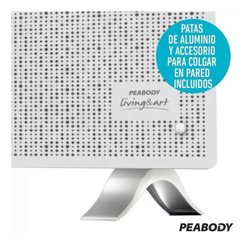 Imagen 5 de 8 de Calefactor eléctrico Peabody PE-VC10 blanco 220V