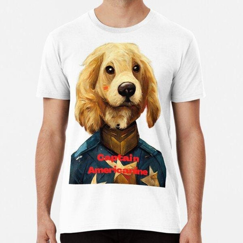 Remera Héroe Del Perro Capitán Americanine Algodon Premium