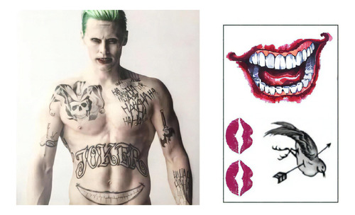 Tatuagem Temporária Modelos Coringa Cosplay