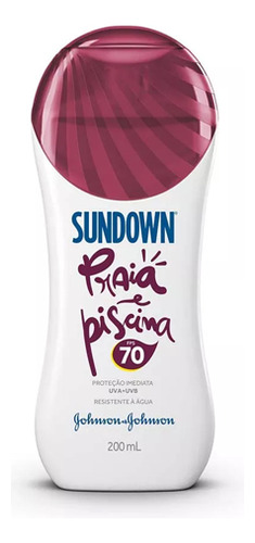 Protetor Solar Praia E Piscina Fps 70 Sundown 200ml
