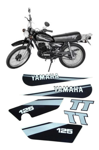 Kit Adesivos Yamaha Tt 125 1980 À 1981 Vermelha 00221