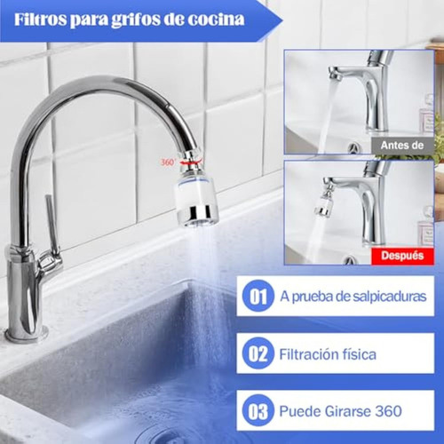 2pcs Filtro De Agua Para Llave Filtración De Llave De Cocina