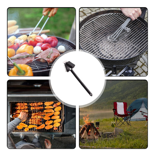 Kit De Limpieza Multifuncional Para Barbacoa Cepillo Triangu