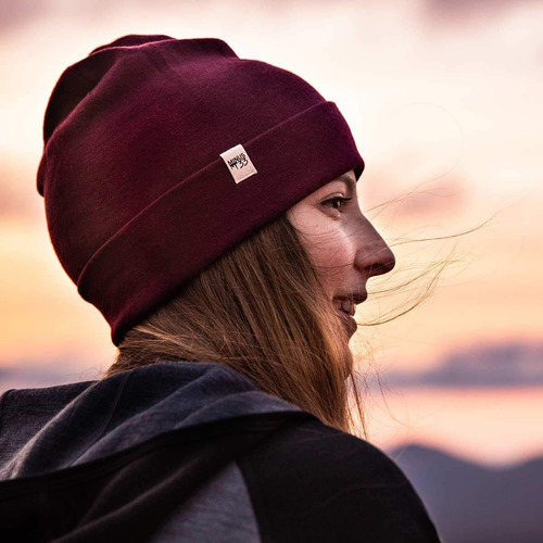 Gorro Con Puños En Forma De Cresta 100% Lana Merino, Unisex,