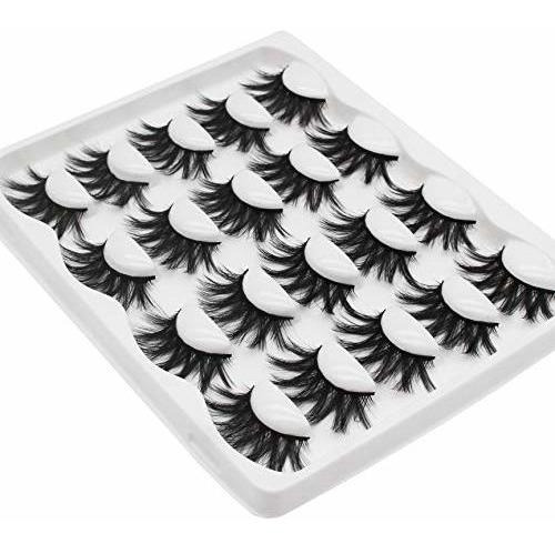 Pestañas Postizas - Vayator 10 Pairs 18-20mm 3d Faux Mink Ha