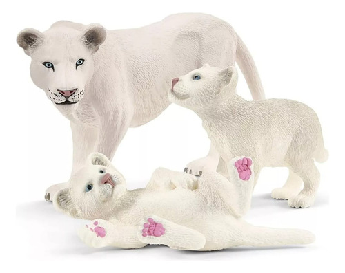 Mãe Leoa E Filhotes -schleich Wild Life Realistas - Original