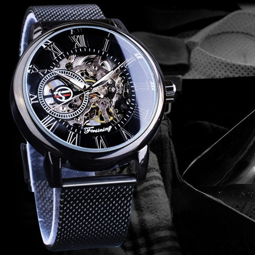 Reloj Mecánico Fashion Con Números Romanos