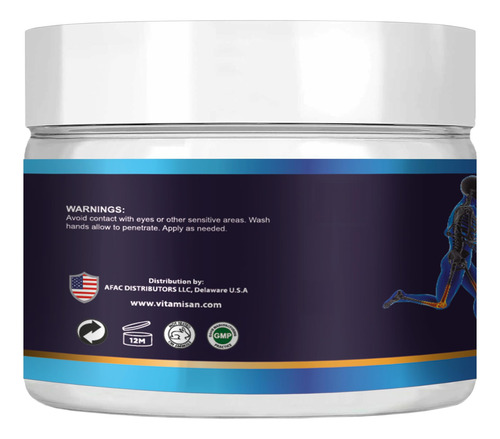 Crema Vitamisan, Glucosamina, Condroitina, Msm, Colágeno, 24