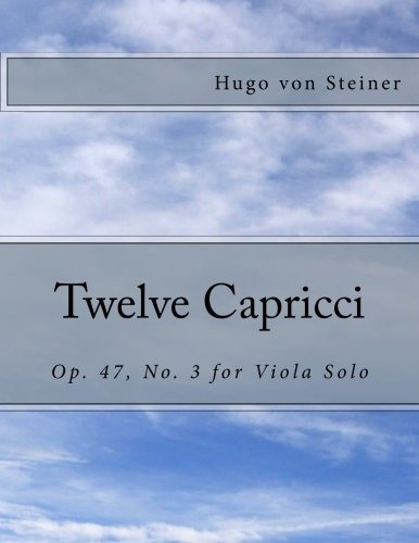 Twelve Capricci Op 47, No 3 For Viola Solo