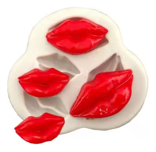 Molde Silicone Boca Beijo Mulher Batom Labio Fondant Resina