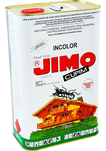 Jimo Cupim Inseticida Incolor 5 Litros - Em Oferta