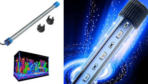 Lâmpada Led Submersível P/ Aquário - 40cm Rgb 3 Cores 127/220V Luzes Multicor 127/220v